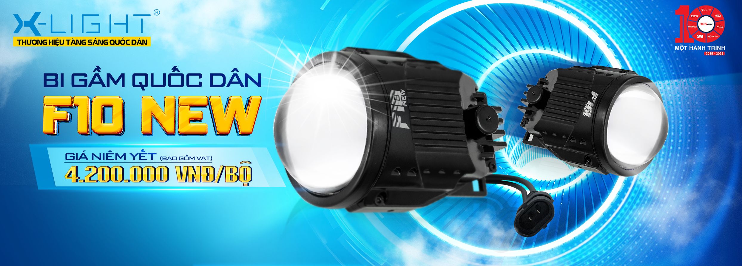 ĐÈN BI GẦM X-LIGHT F10 NEW (2025)