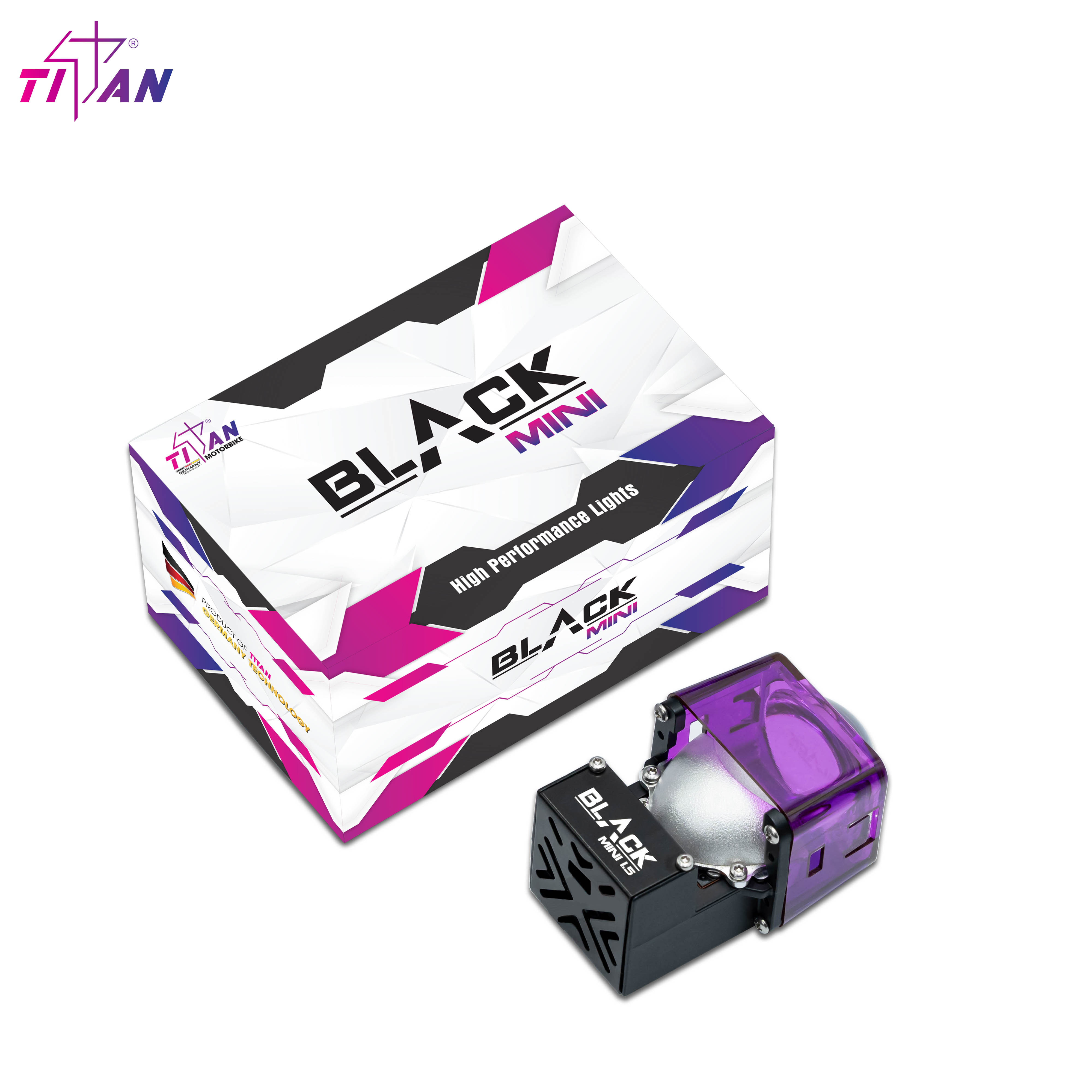 BI LED TITAN BLACK MINI 1.5 INCH