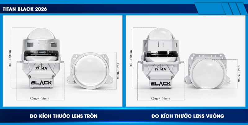 Kích thước lens tròn và lens vuông