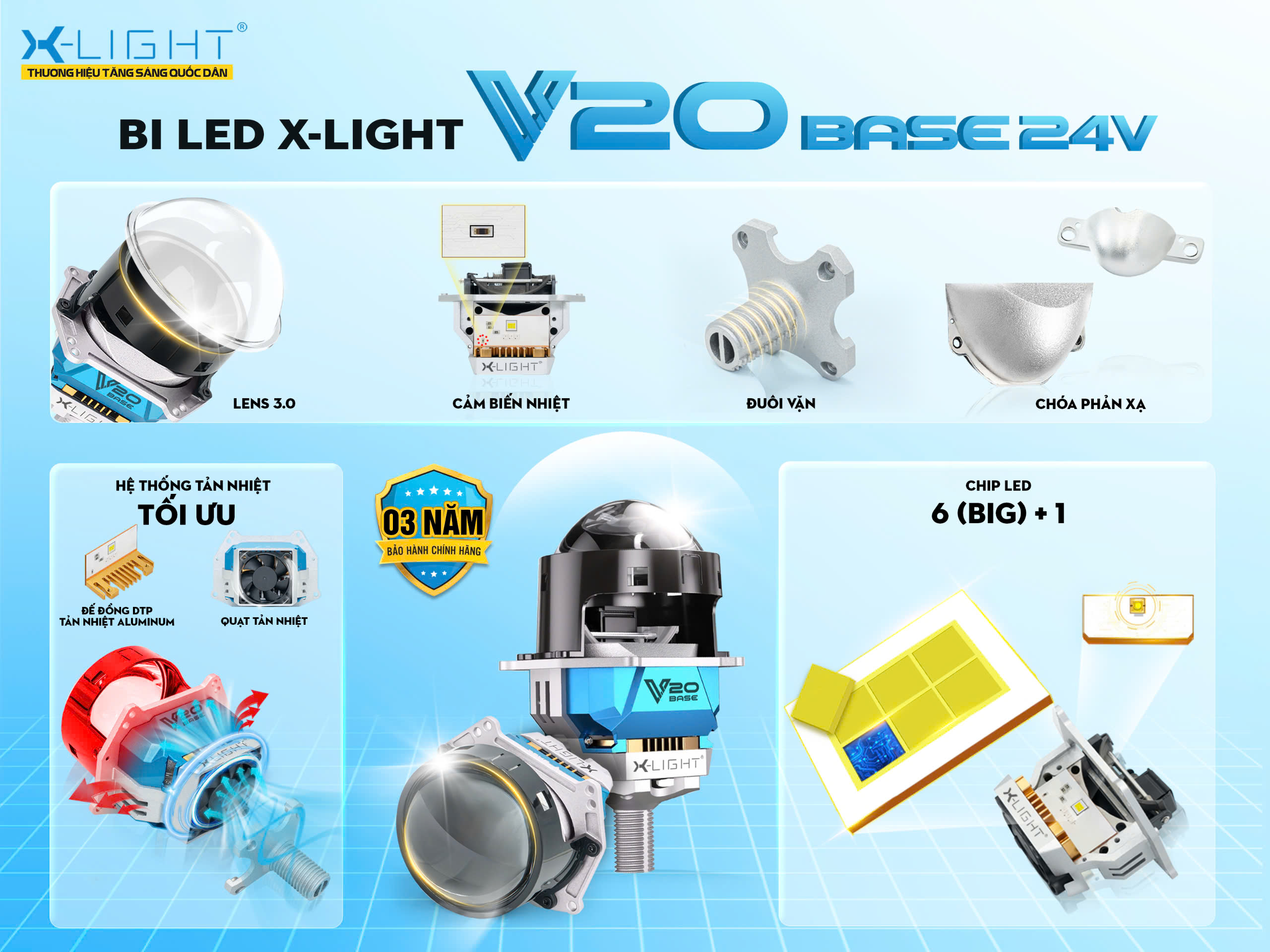 BI LED X-LIGHT V20 BASE 24V 2025