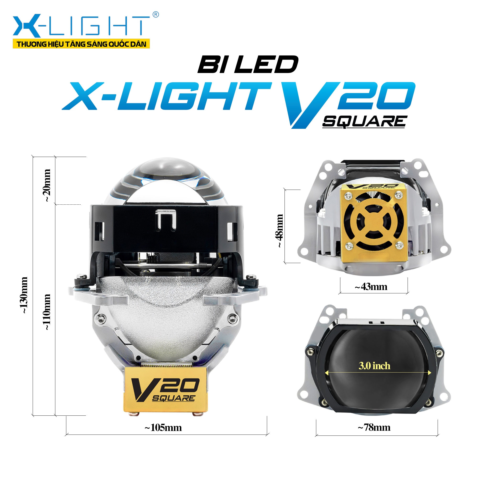 BI LED X-LIGHT V20 SQUARE