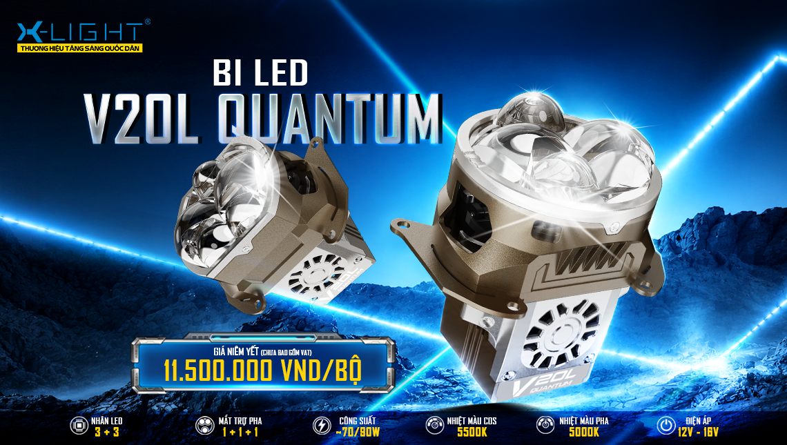 Đ&egrave;n bi LED X-Light V20LQuantum.