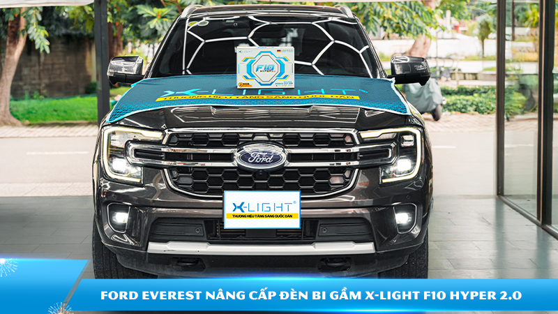 Ford Everest nâng cấp đèn bi gầm X-Light F10 Hyper 2.0 | Nâng cấp đèn gầm ô tô an toàn