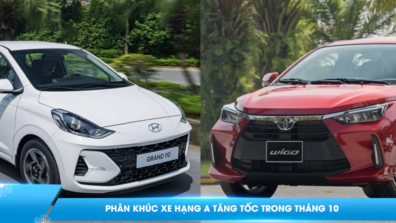 Phân khúc xe hạng A tăng tốc trong tháng 10 - i10 và Wigo tạo đà phục hồi mạnh mẽ