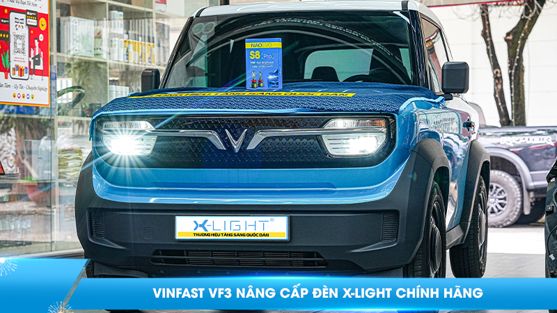 VinFast VF3 nâng cấp đèn X-Light chính hãng | Giải pháp tăng sáng an toàn cho xe điện
