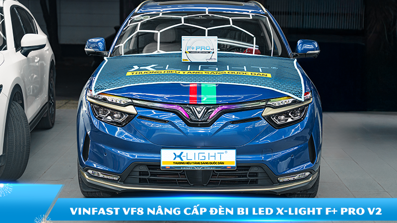 VinFast VF8 nâng cấp đèn bi LED X-Light F+ Pro V2