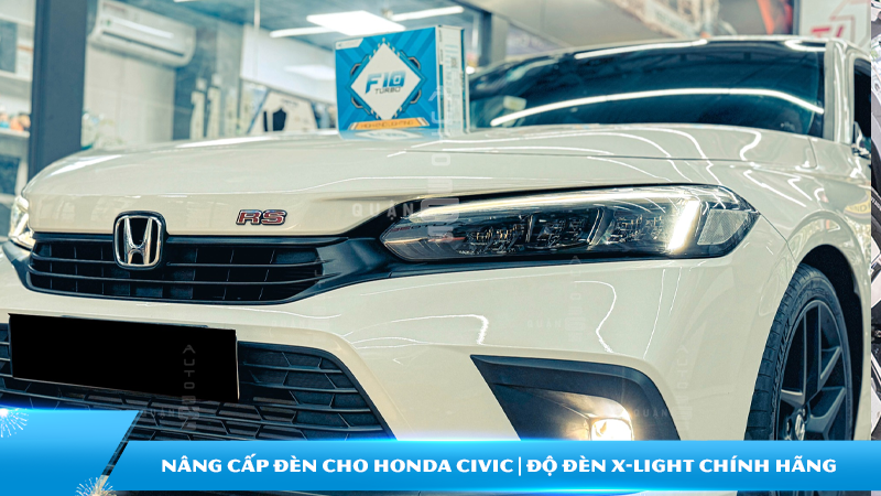Nâng cấp đèn cho Honda Civic | Độ đèn X-Light chính hãng