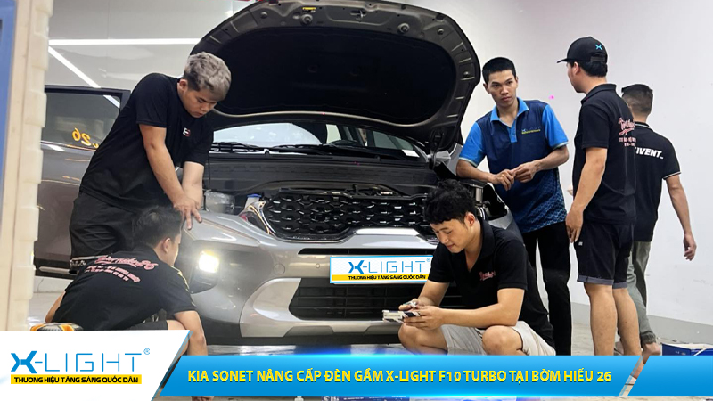 KIA SONET NÂNG CẤP ĐÈN GẦM X-LIGHT F10 TURBO TẠI BỜM HIẾU 26 - ĐẮK LẮK