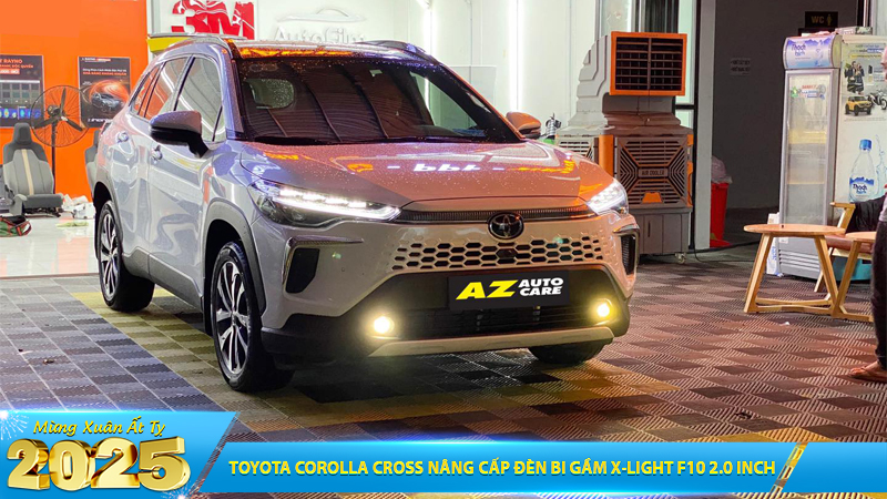 TOYOTA COROLLA CROSS NÂNG CẤP ĐÈN BI GẦM X-LIGHT F10 2.0 INCH TẠI AZ AUTO CARE - QUẢNG NGÃI