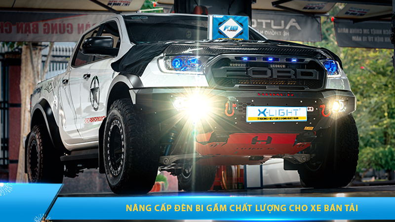 Nâng cấp đèn bi gầm chất lượng cho xe bán tải