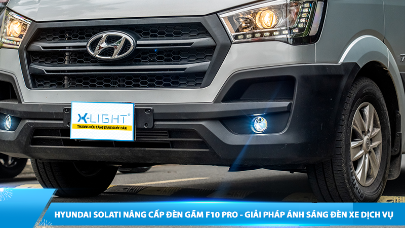 Hyundai Solati nâng cấp đèn gầm F10 Turbo - Giải pháp ánh sáng tối ưu cho xe dịch vụ