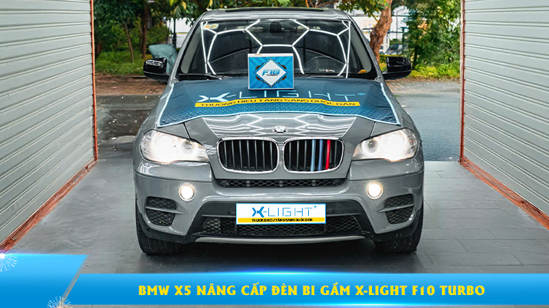 BMW X5 nâng cấp đèn bi gầm X-Light F10 Turbo