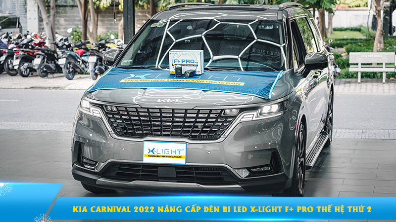 Kia Carnival 2022 nâng cấp đèn bi LED X-Light F+ Pro thế hệ thứ 2 | Độ sáng cao, an toàn vượt trội