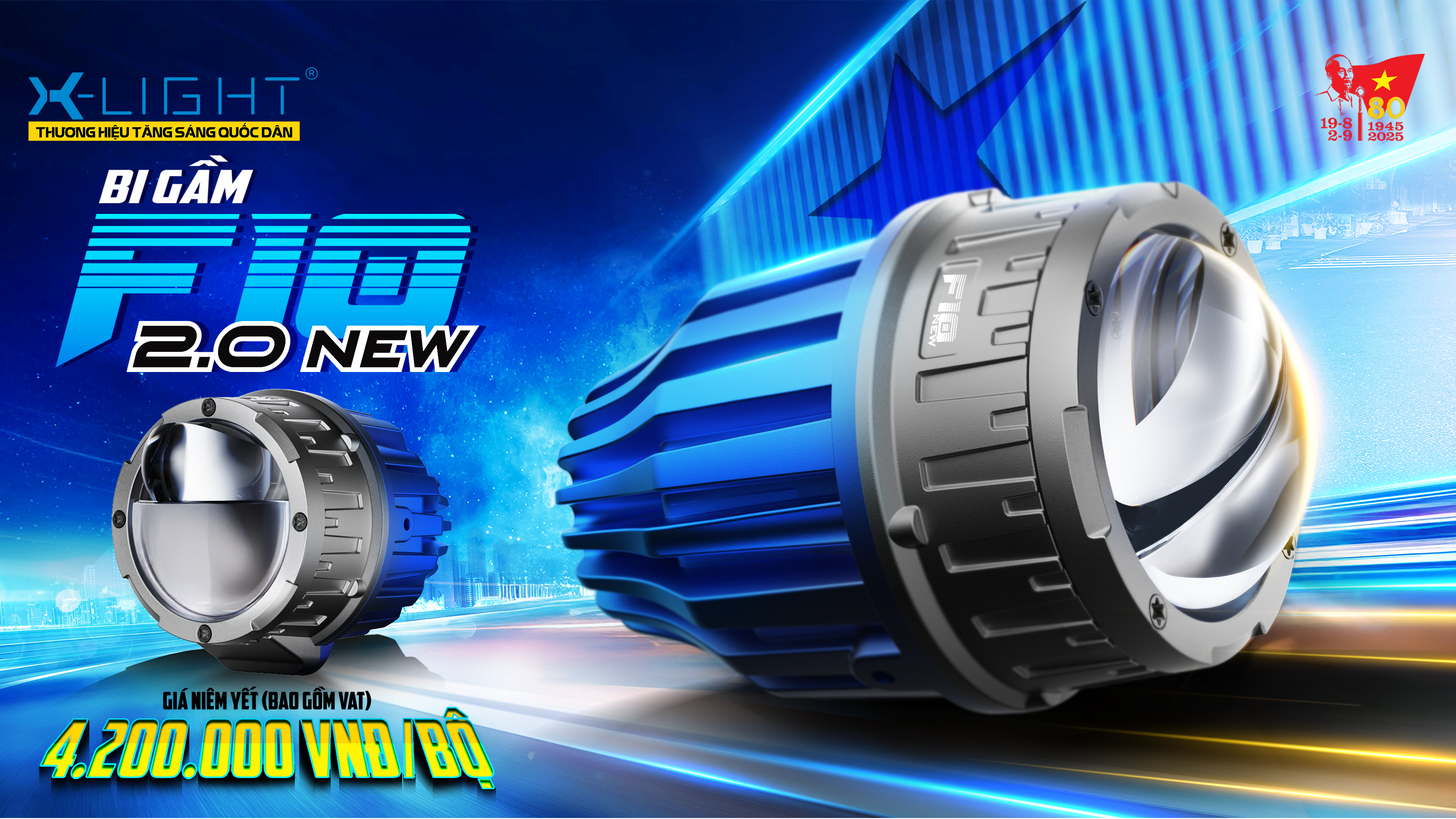 Bi gầm X-Light F10 2.0 New chính thức ra mắt - Công nghệ ánh sáng mới được săn đón bậc nhất thị trường bi gầm