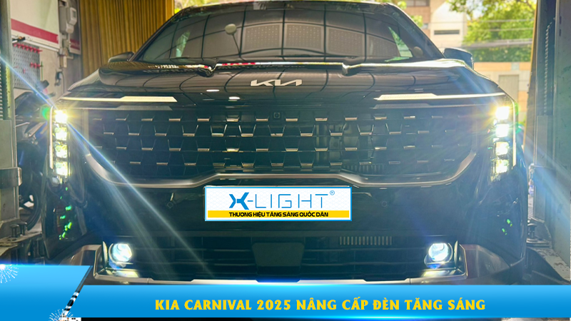 Kia Carnival 2025 Nâng Cấp Đèn Tăng Sáng X-Light | Combo Ánh Sáng Mạnh Mẽ Tại Auto365 An Giang