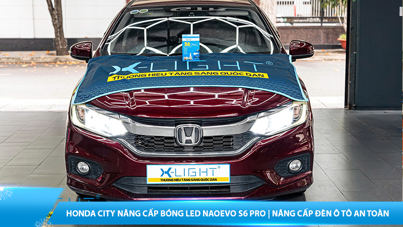 Honda City nâng cấp bóng LED NaoEvo S6 Pro | Nâng cấp đèn ô tô an toàn