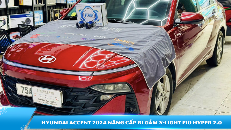 Hyundai Accent 2024 nâng cấp bi gầm X-Light F10 Hyper 2.0 | Nâng cấp đèn gầm tại Thành Tài Auto