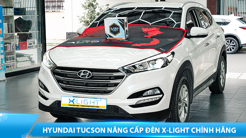Hyundai Tucson nâng cấp đèn X-Light chính hãng | Nâng cấp đèn ô tô cao cấp 2025