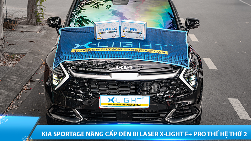 Kia Sportage nâng cấp đèn bi LED X-Light F+ Pro (thế hệ thứ 2)