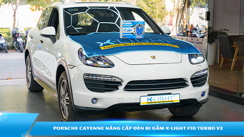 Porsche Cayenne nâng cấp đèn bi gầm X-Light F10 Turbo V2 | Độ đèn X-Light chính hãng