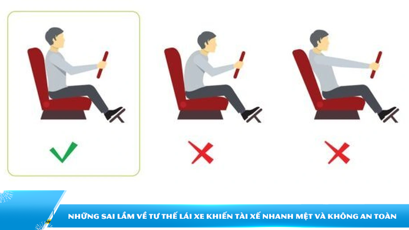 Những sai lầm về tư thế lái xe khiến tài xế nhanh mệt và mất an toàn