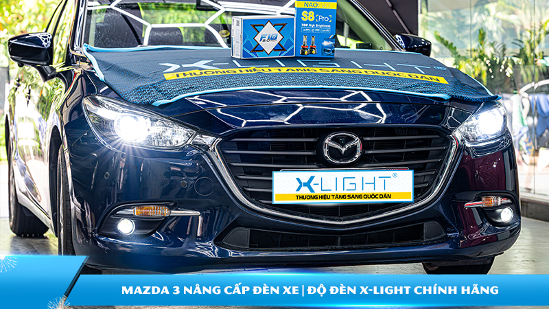 Mazda 3 nâng cấp đèn xe | Độ đèn X-Light chính hãng