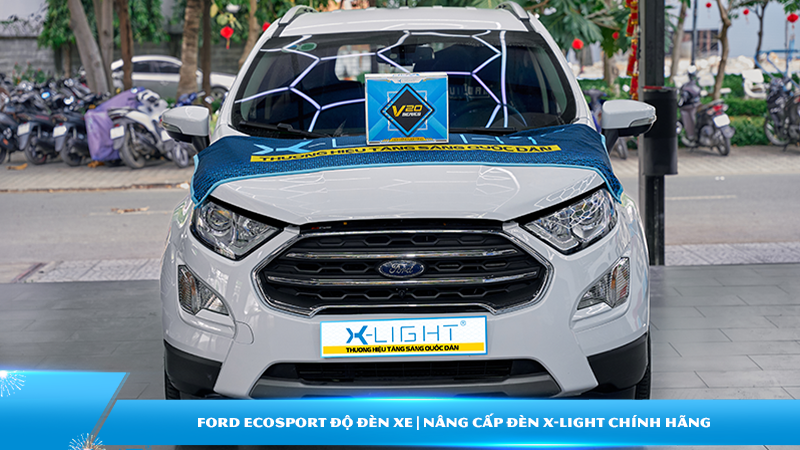 Ford EcoSport độ đèn xe | Nâng cấp đèn X-Light chính hãng